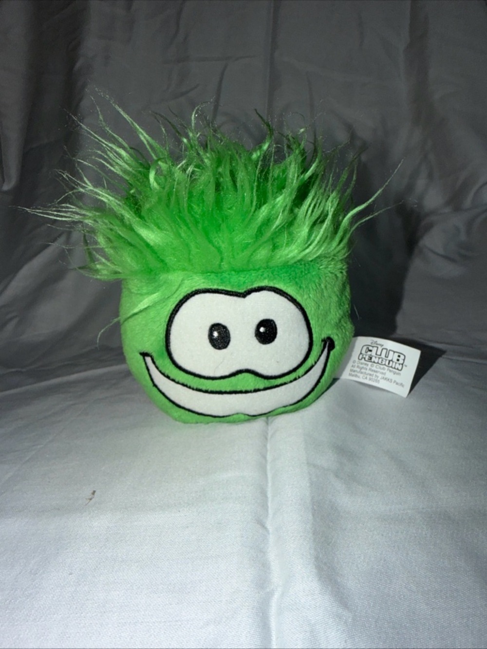 Original Penguin Bright Green Fuzzy Puffle Plush